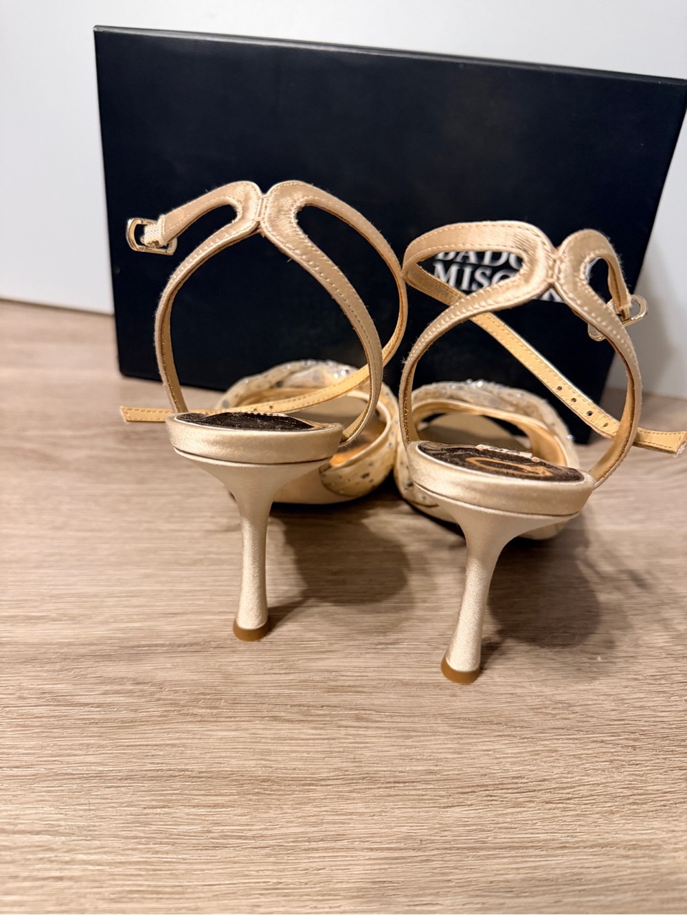 Badgley Mischka Cameryn Elegant Rhinestone Evening Sandals - Picture 6 of 6